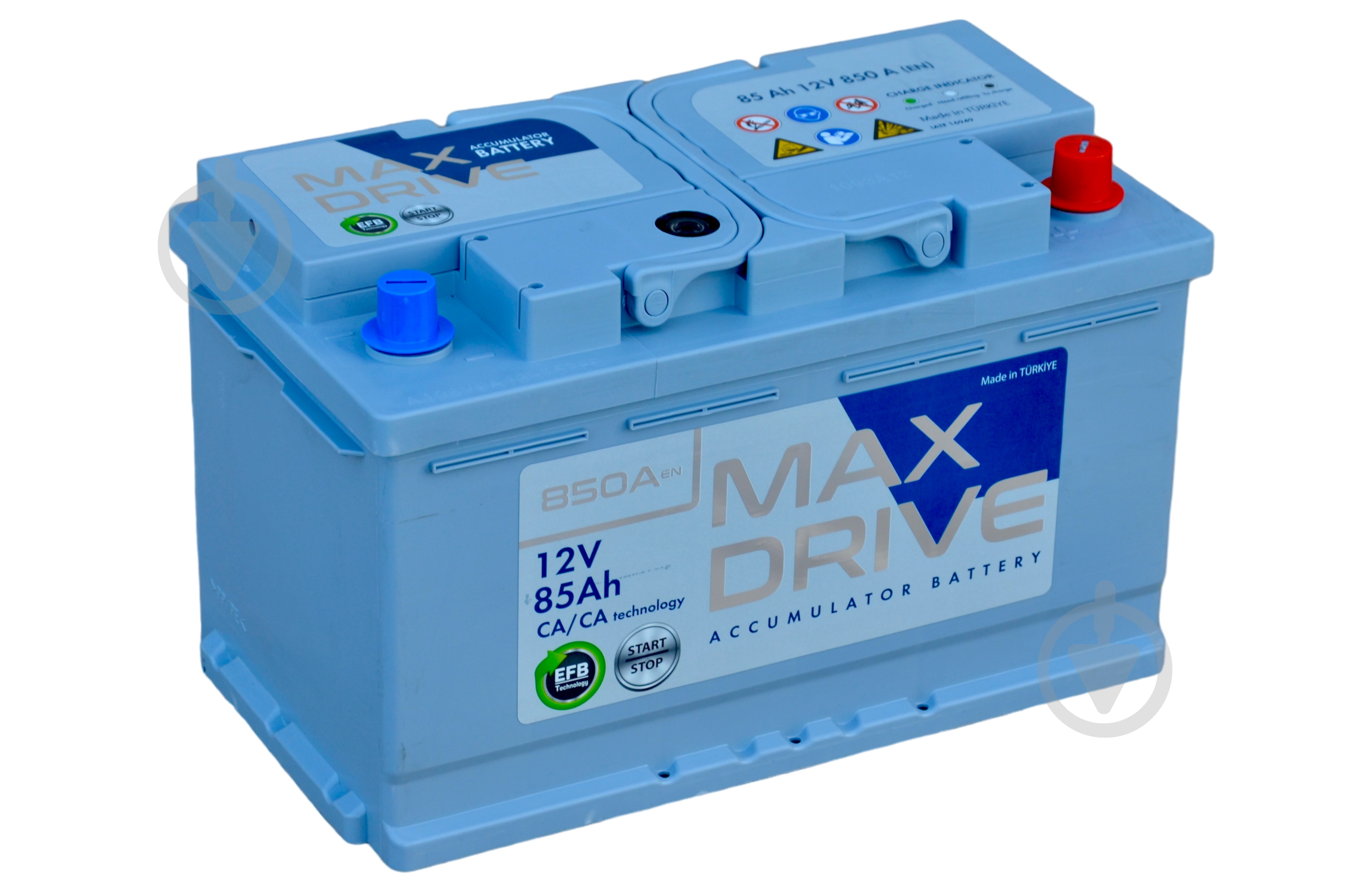 Аккумулятор автомобильный MAX DRIVE 85Ah 850A 12V «+» справа - фото 1