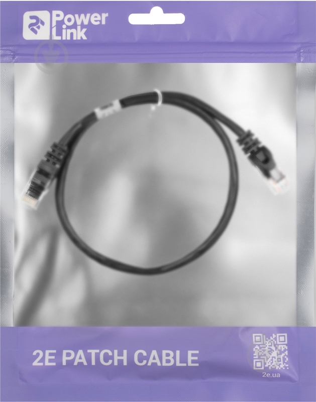 Патч-корд 2E Cat 5e UTP 26AWG 2E-PC5ECA-050BK 0,5 м черный - фото 3