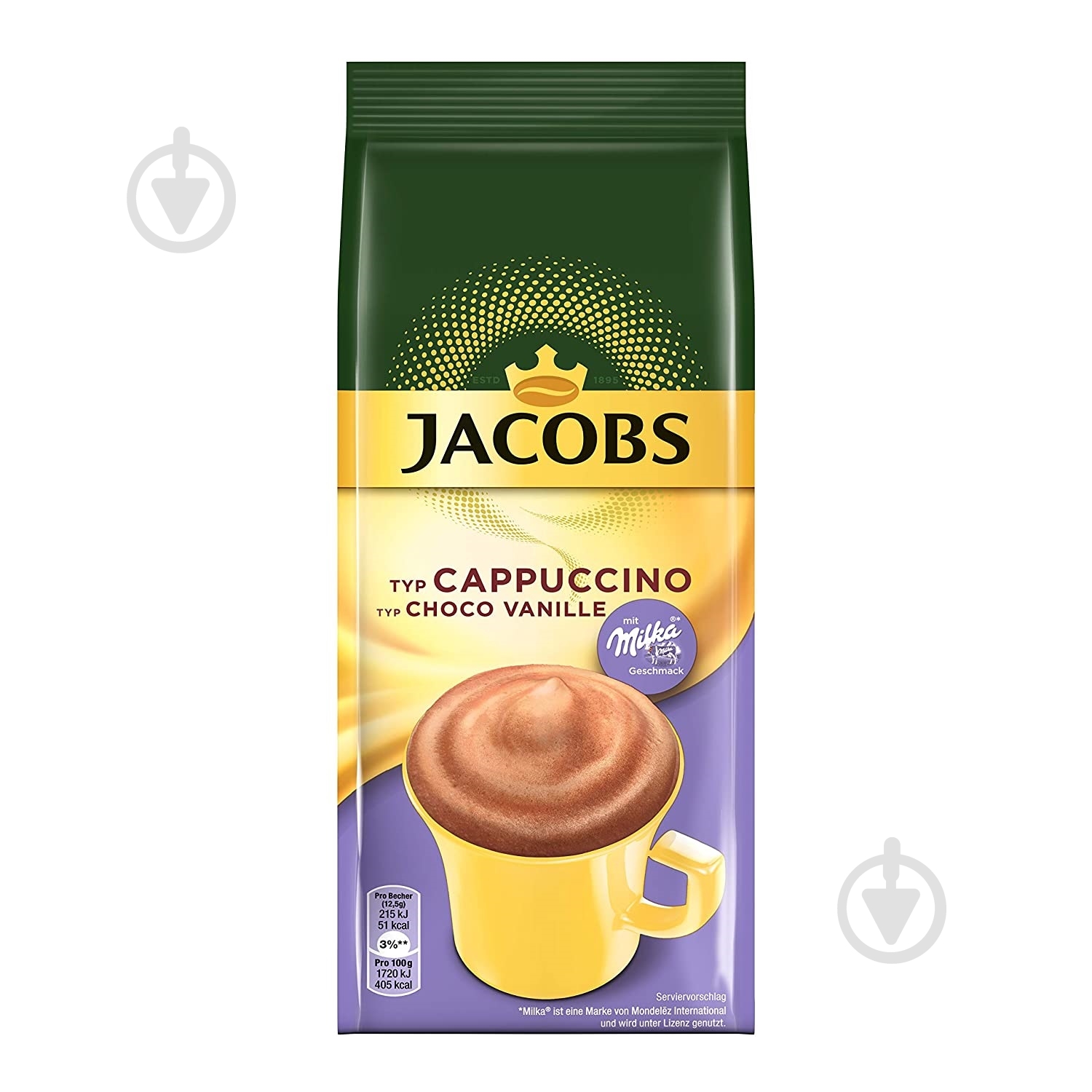 Кофейный напиток Jacobs Milka Cappuccinо Choco Vanille 500 г - фото 1 Кофейный напиток Jacobs Milka Cappuccinо Choco Vanille 500 г - фото 1