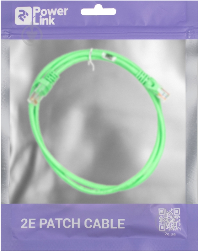 Патч-корд 2E Cat 5e UTP 26AWG 2E-PC5ECOP-100GRN 1 м зеленый - фото 3