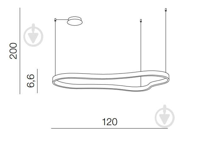 Люстра подвесная AZzardo Mirabella 60 Вт LED-модуль черный AZ5093 - фото 3
