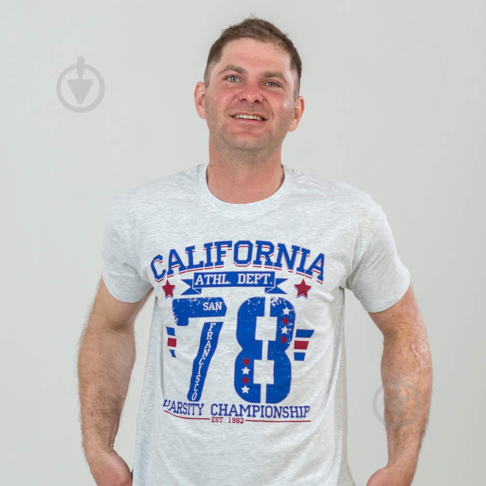 Футболка Sol's California_78 11380300/58 р.2XL светло-серый меланж - фото 1