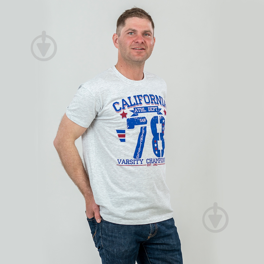 Футболка Sol's California_78 11380300/58 р.2XL светло-серый меланж - фото 2