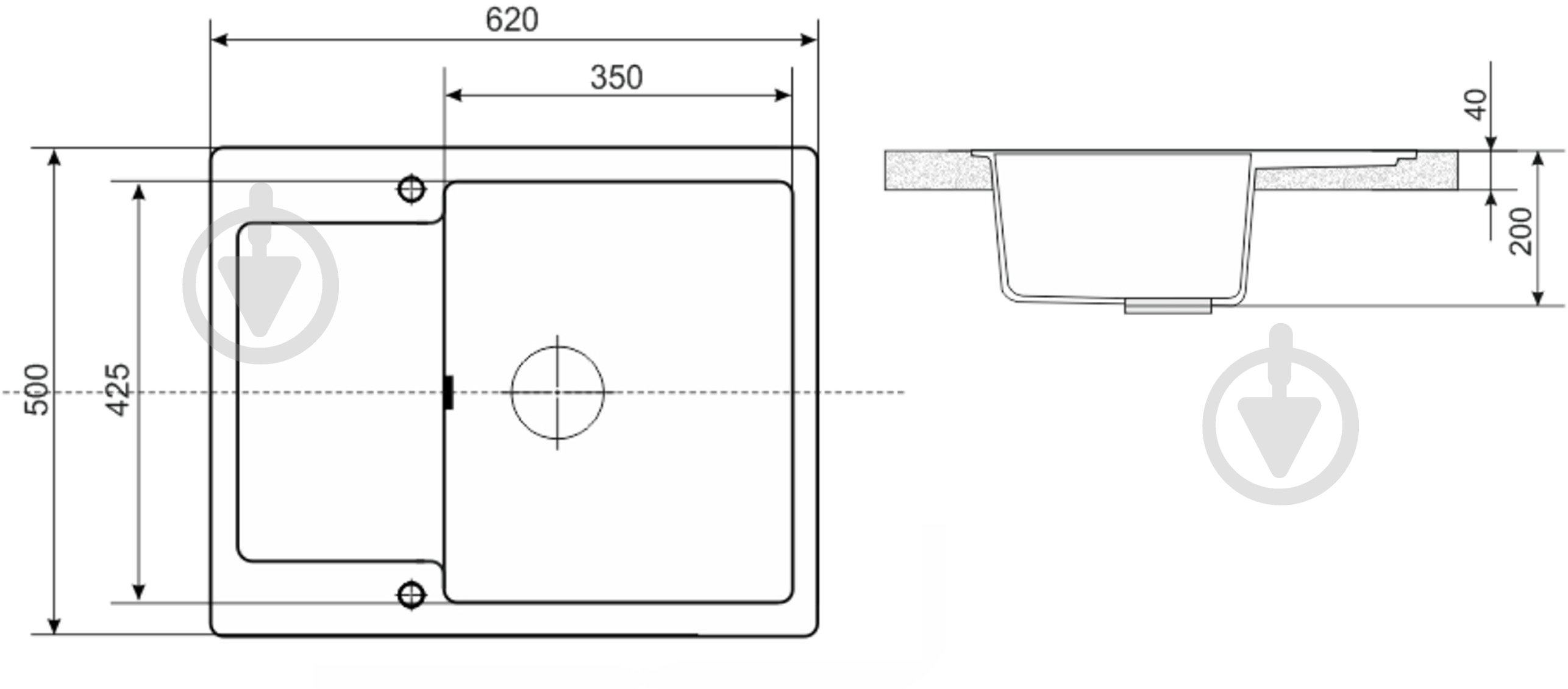 Мойка для кухни Interline POLO black - фото 4