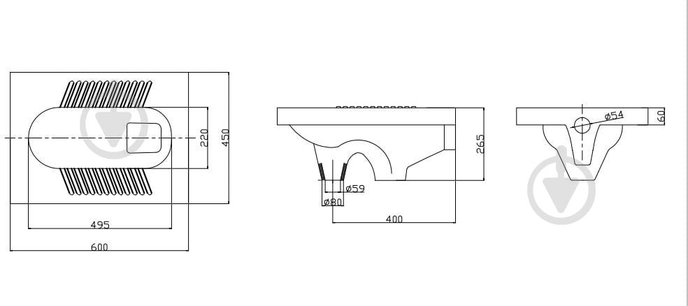 Чаша Генуя Water House MD-35 60х45х24 см - фото 10 Чаша Генуя Water House MD-35 60х45х24 см - фото 10