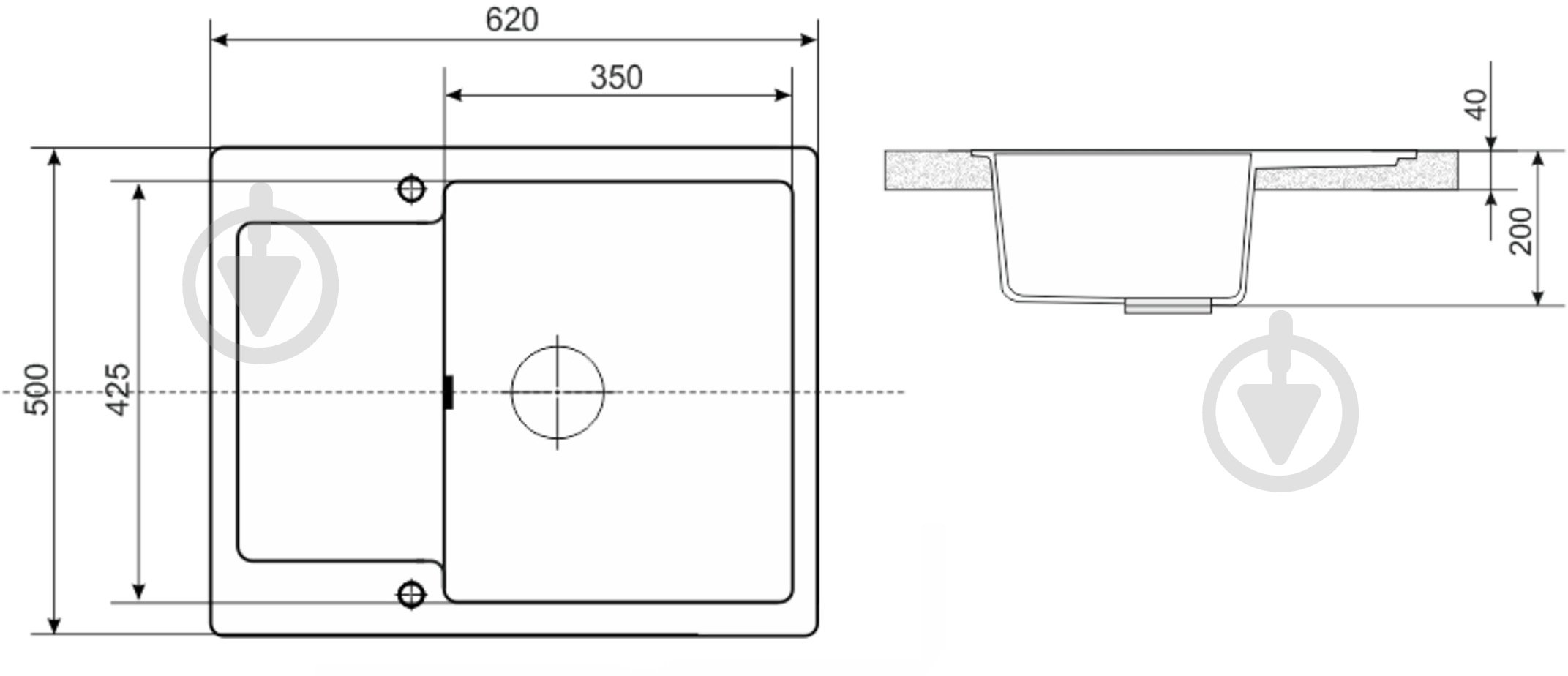 Мойка для кухни Interline POLO chocolate - фото 2