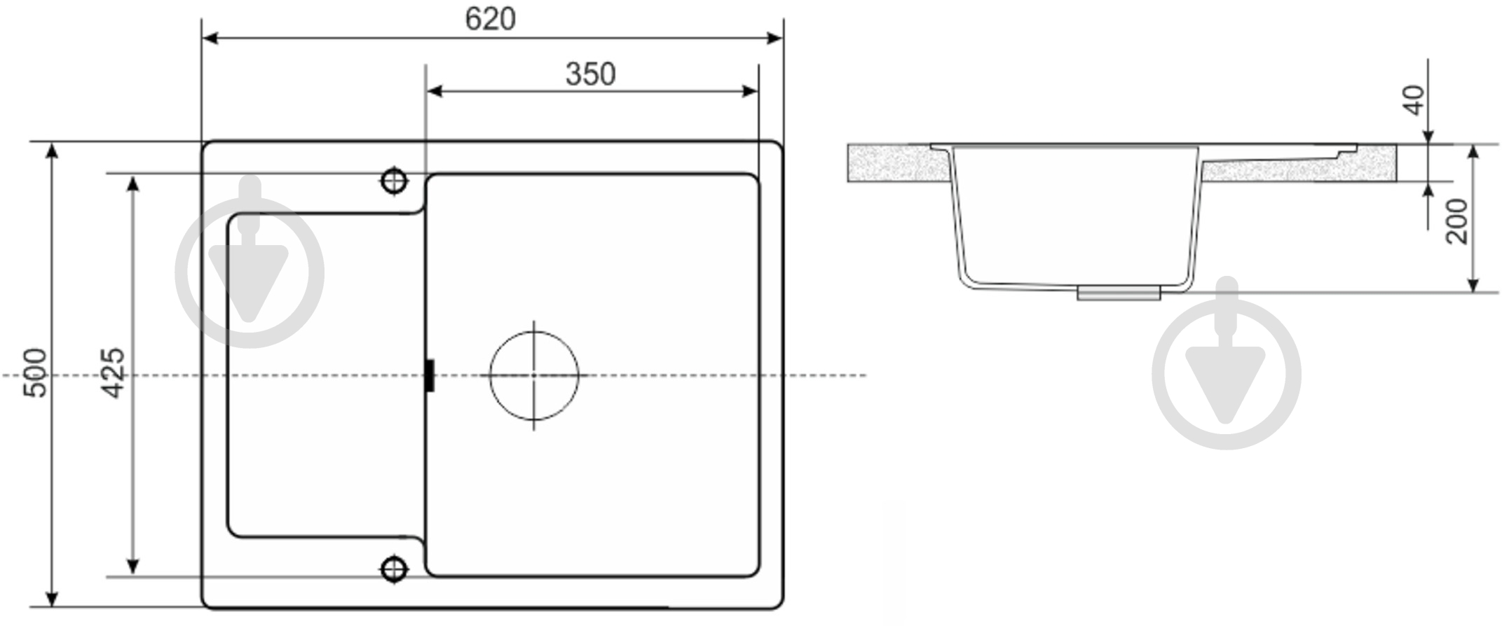 Мойка для кухни Interline POLO grigio - фото 2