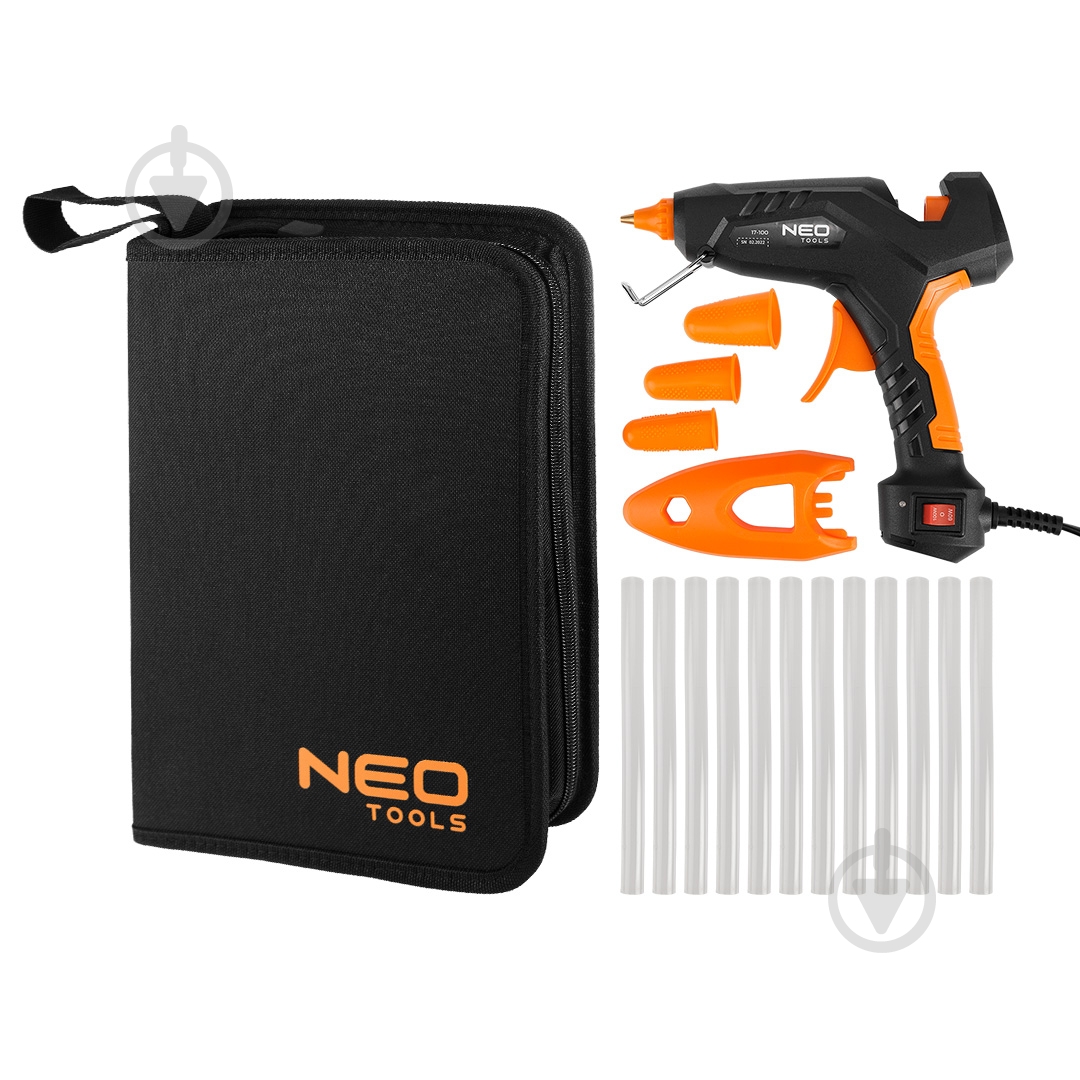Клеевой пистолет NEO tools 11 мм 60/100 Вт 17-100 - фото 1