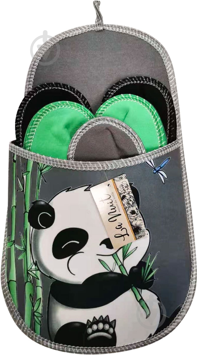 Набор тапочек La Nuit для гостей Panda 5 пар р. one size разноцветный - фото 1