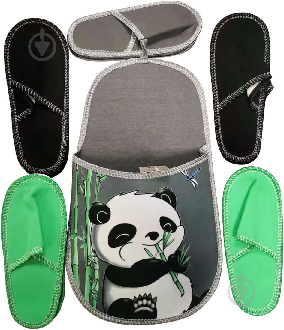 Набор тапочек La Nuit для гостей Panda 5 пар р. one size разноцветный - фото 2