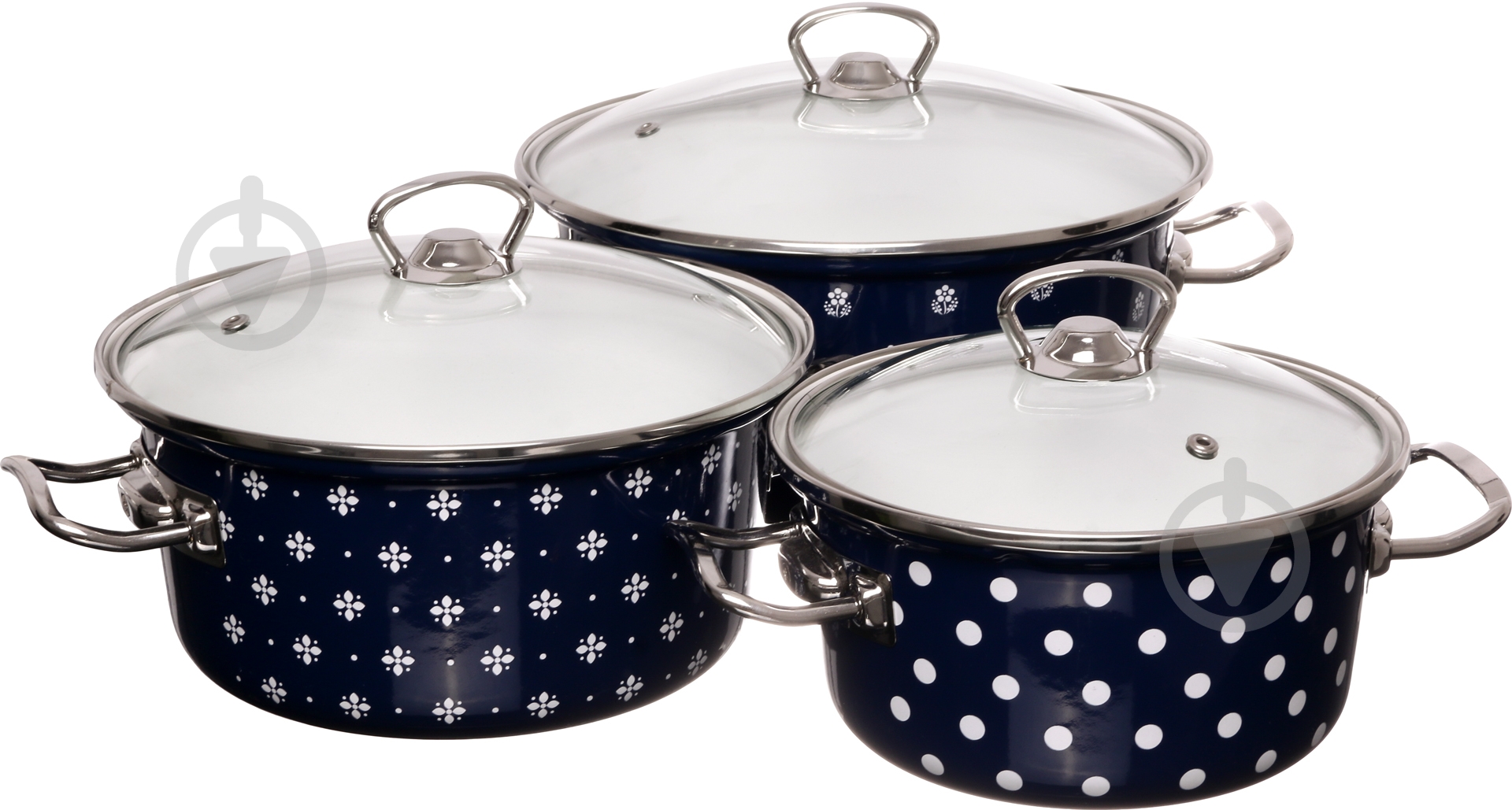 Набор кастрюль Idilia Саксония 3 шт. В1800 - фото 1