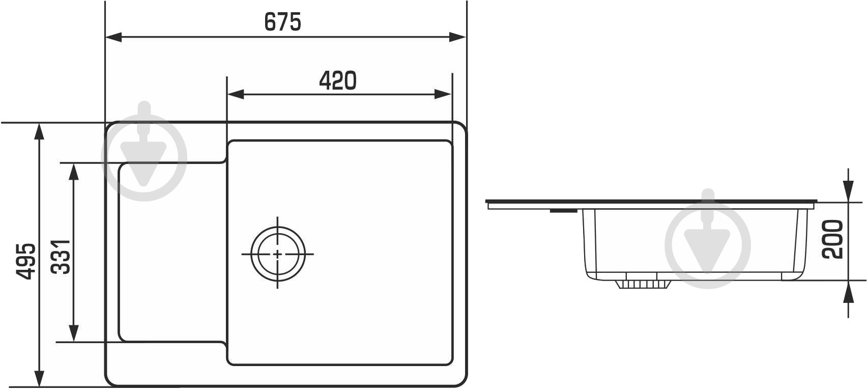 Мойка для кухни Interline SPRING white - фото 2