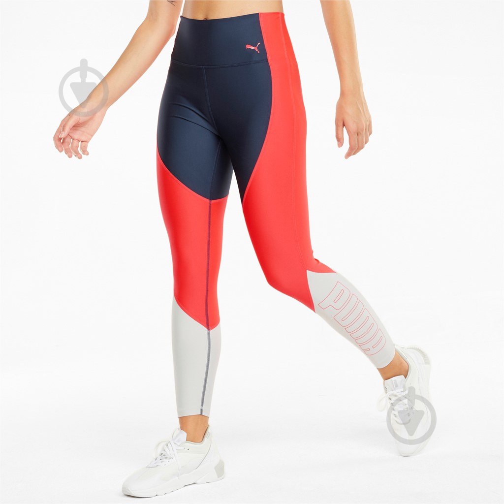 Лосины Puma Train Eversculpt Logo Tight 52095834 р.L коралловый - фото 3