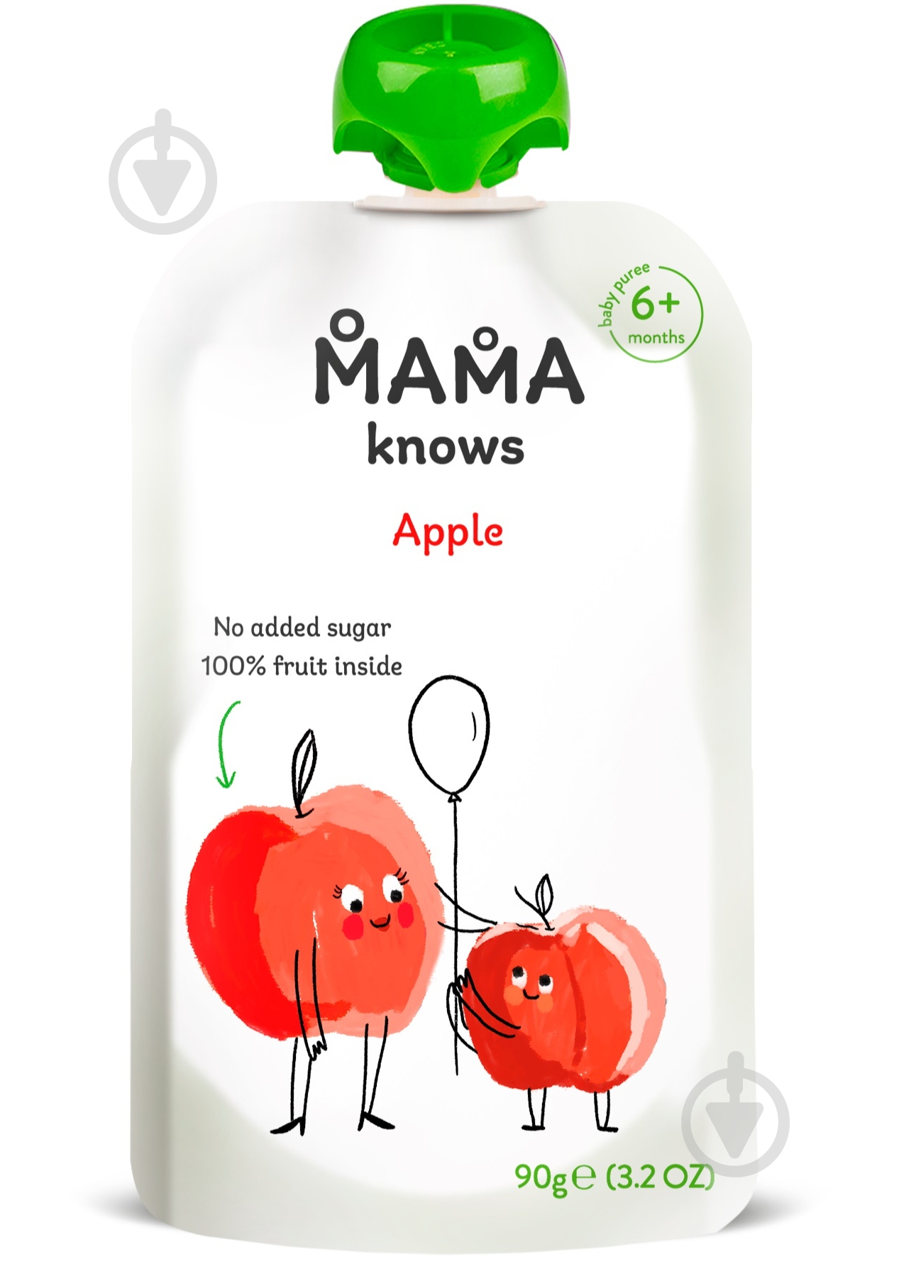 Пюре фруктове Mama knows Яблуко 90 г - фото 1 Пюре фруктове Mama knows Яблуко 90 г - фото 1