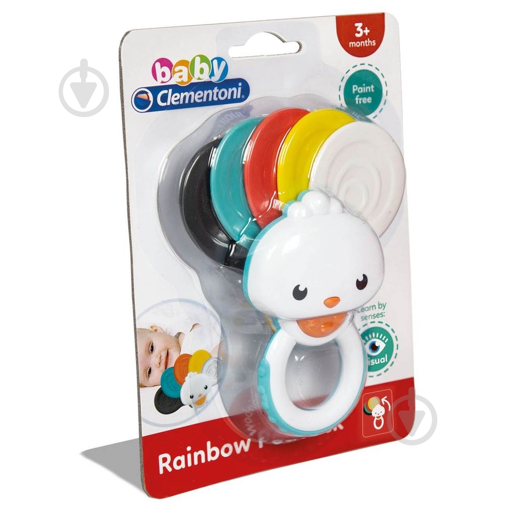 Погремушка Clementoni Rainbow Peacock 17325 - фото 2 Погремушка Clementoni Rainbow Peacock 17325 - фото 2