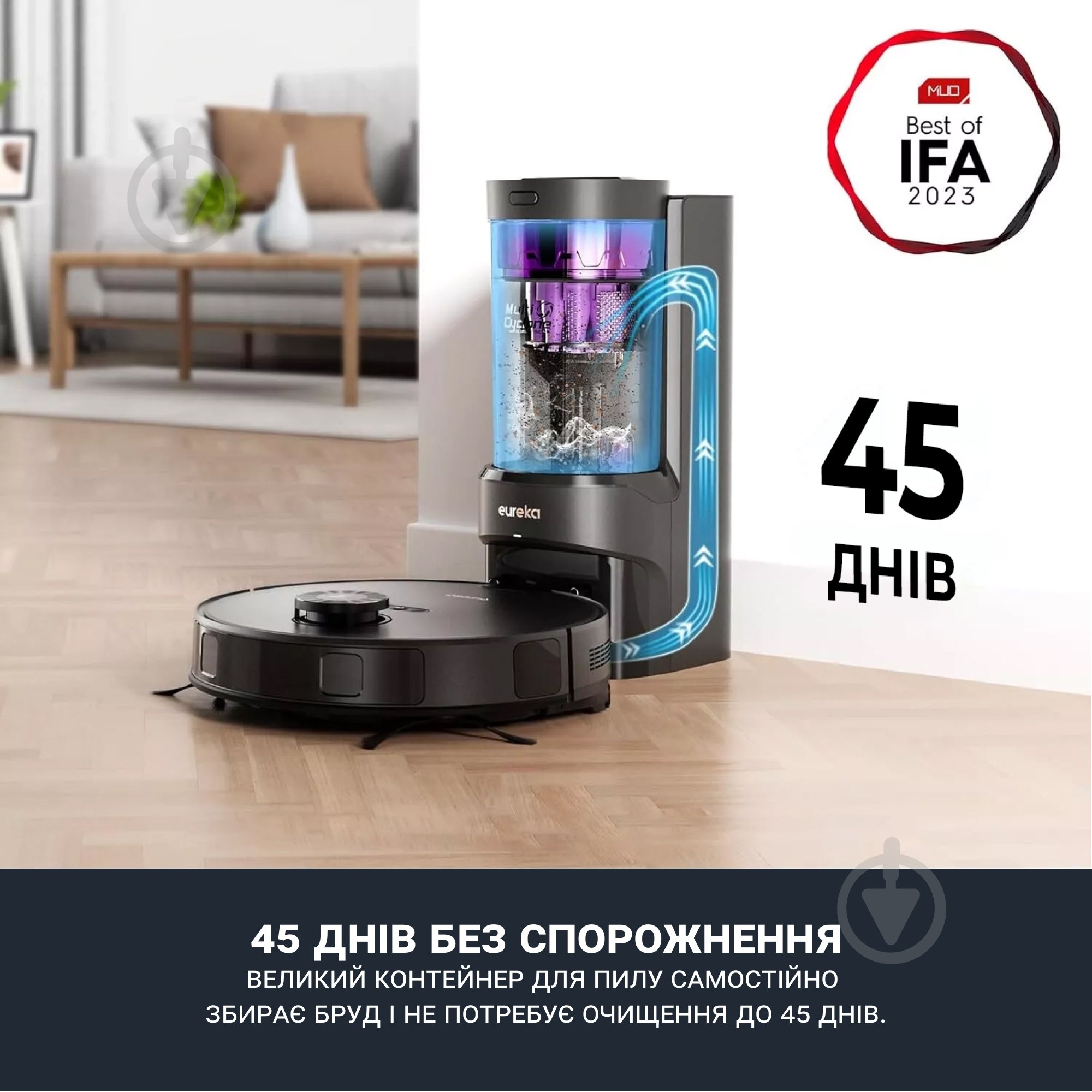 Робот-пилосос мийний Eureka E10S black - фото 3