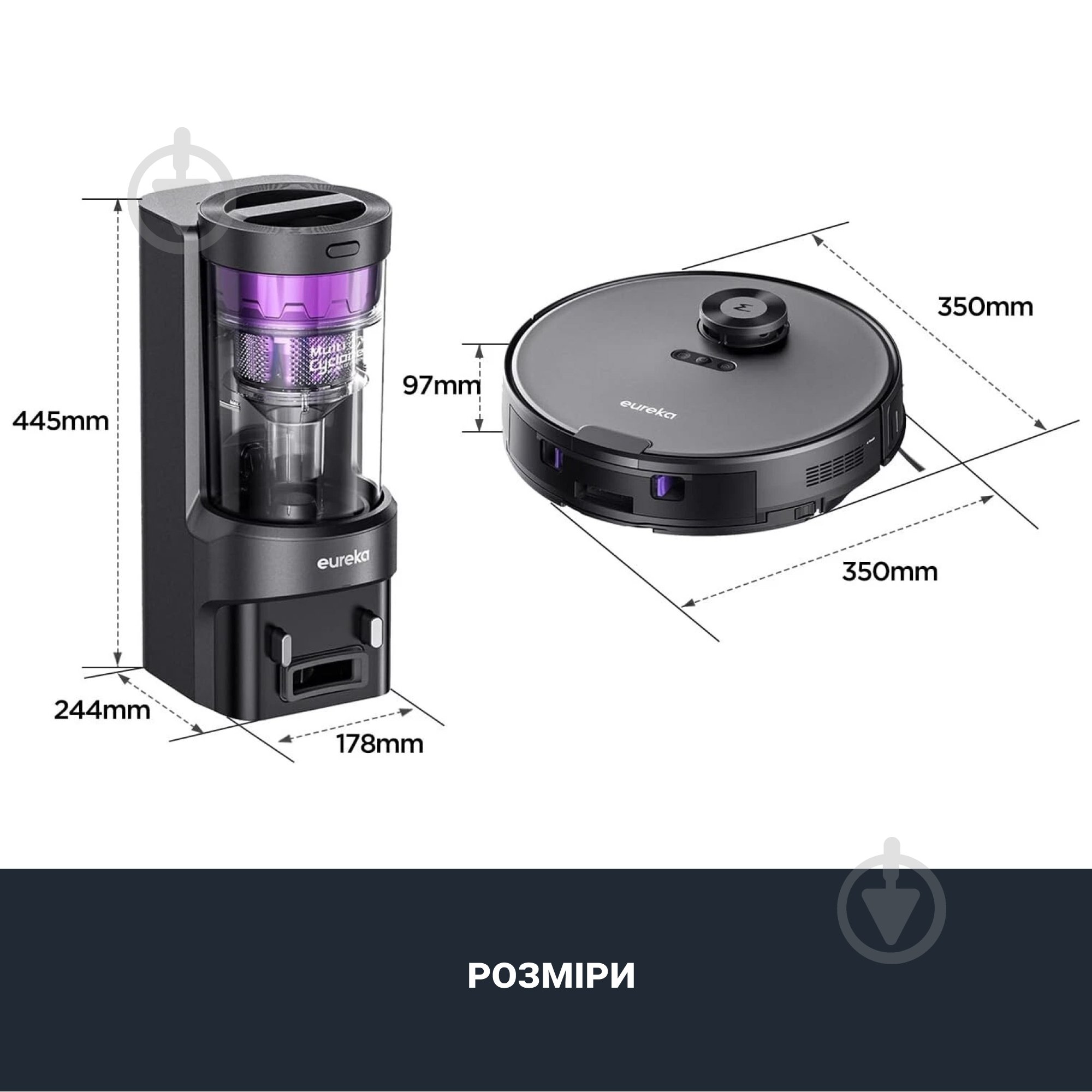 Робот-пилосос мийний Eureka E10S black - фото 8