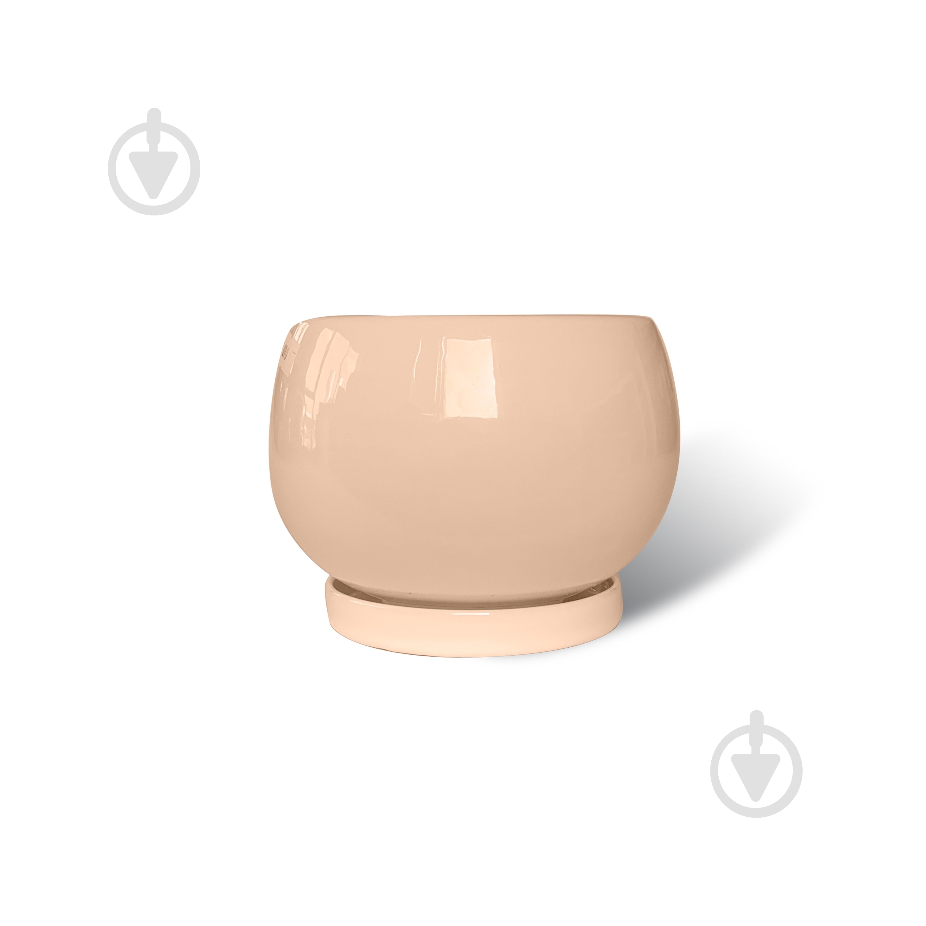 Горшок керамический Rezon круглый 2,8 л персиковый - фото 1