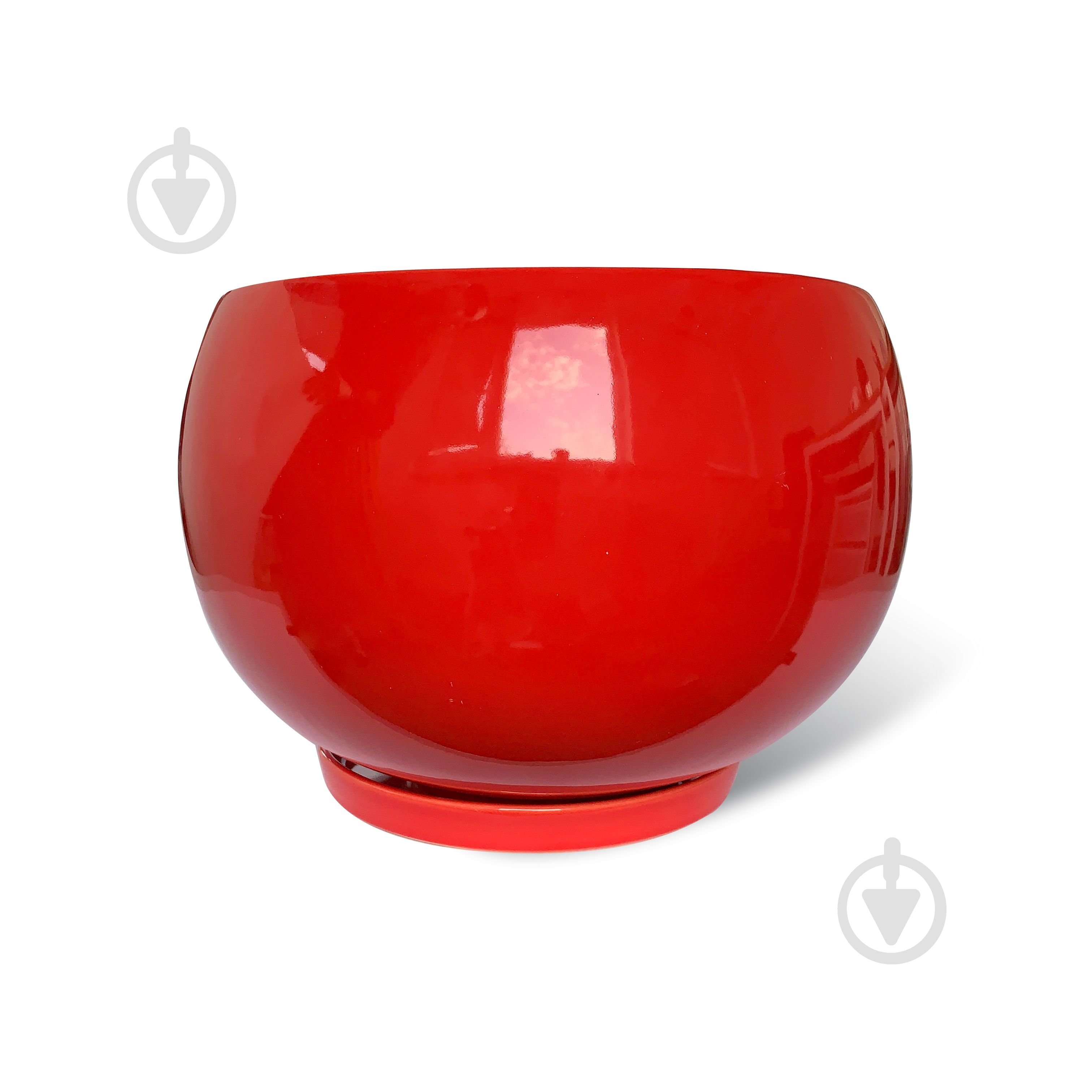 Горшок керамический Rezon круглый 2,8 л красный - фото 1 Горшок керамический Rezon круглый 2,8 л красный - фото 1