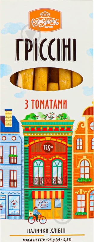 Хлебные палочки Хлібодар Гриссини с томатами 125 г - фото 2