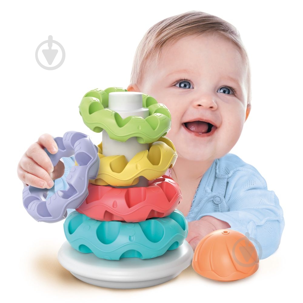 Игрушка-пирамидка Clementoni Stacking Rings 17103 - фото 2 Игрушка-пирамидка Clementoni Stacking Rings 17103 - фото 2