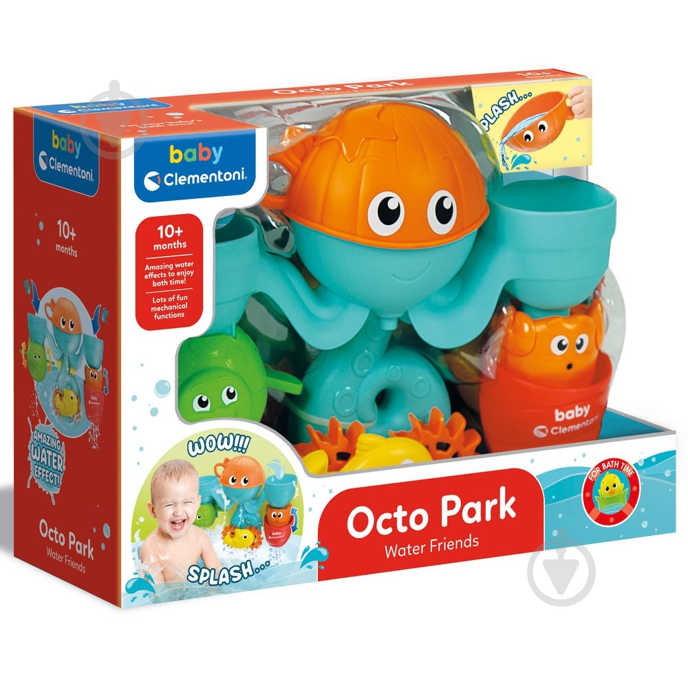 Игрушка для ванны Clementoni Octo Park 17458 - фото 4 Игрушка для ванны Clementoni Octo Park 17458 - фото 4