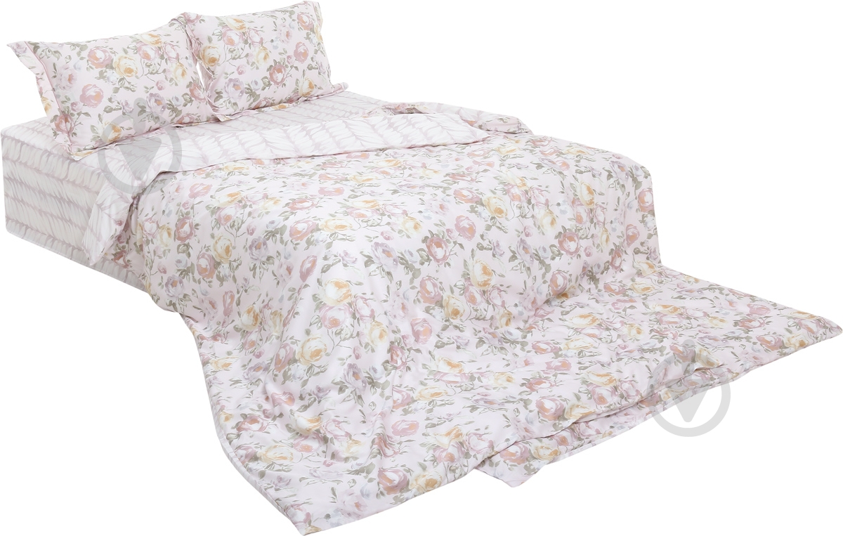Комплект постельного белья Light Rose семейный с узором Lameirinho - фото 1