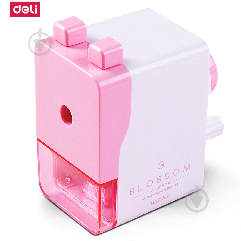 Точилка механическая розовая 0744 Deli - фото 3