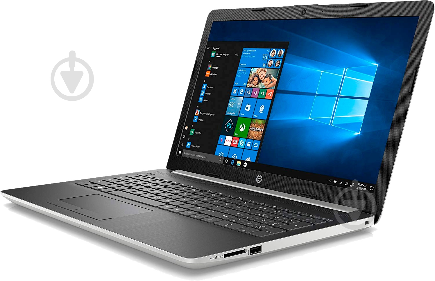 Ноутбук HP 15-da0372ur 15,6" (4JY44EA) silver Laptop - фото 2 Ноутбук HP 15-da0372ur 15,6" (4JY44EA) silver Laptop - фото 2