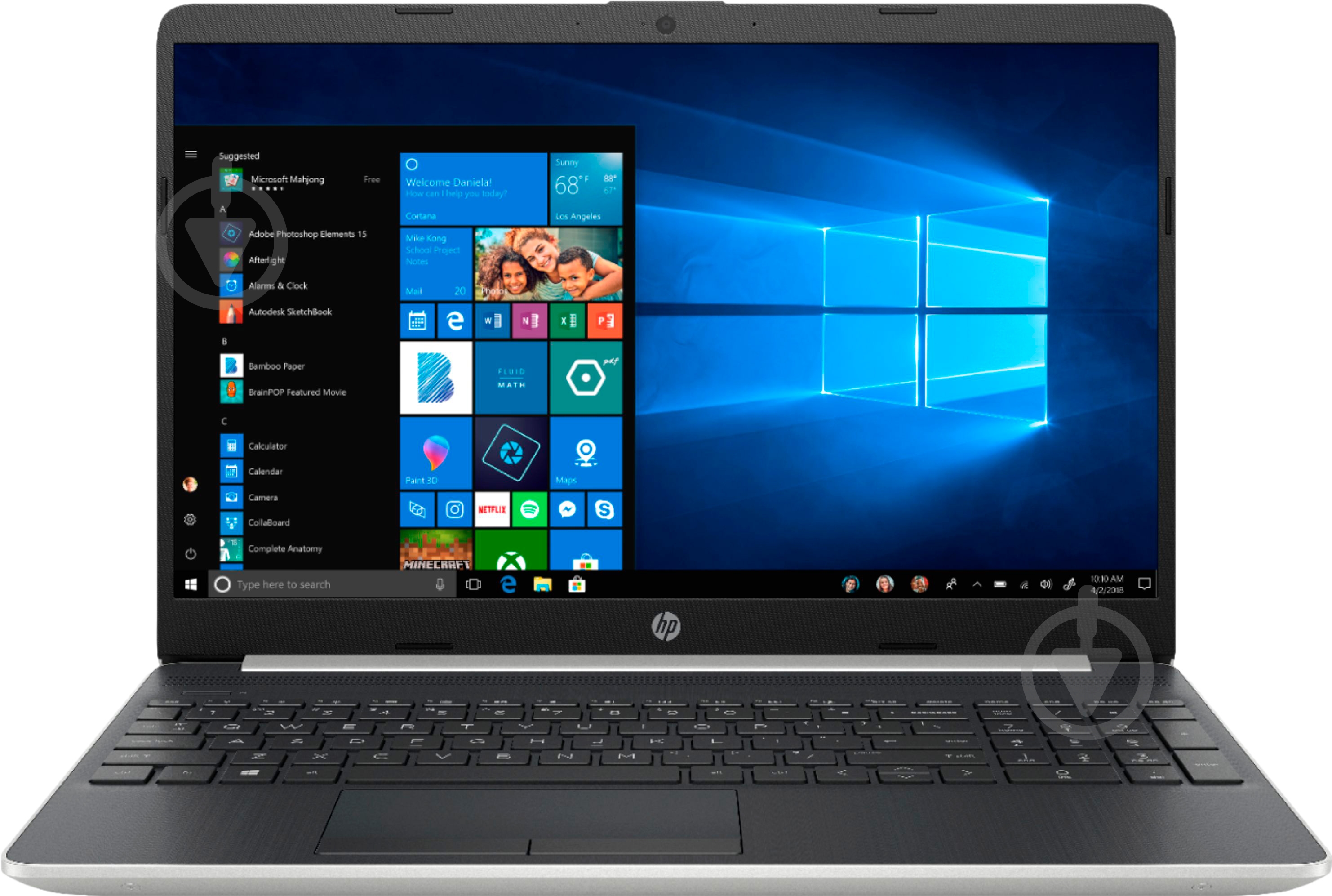 Ноутбук HP 15-da0372ur 15,6" (4JY44EA) silver Laptop - фото 1 Ноутбук HP 15-da0372ur 15,6" (4JY44EA) silver Laptop - фото 1