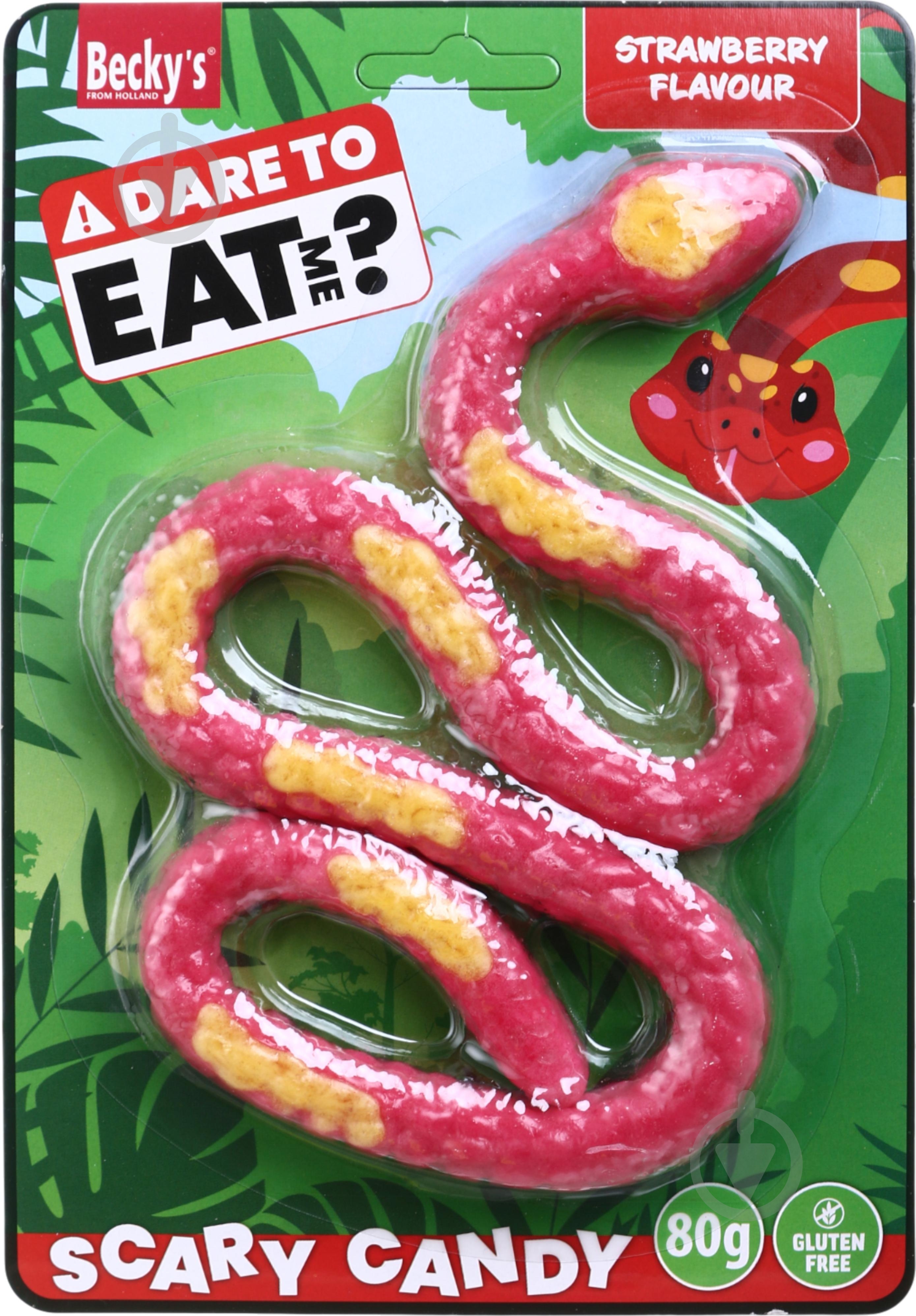 Мармелад Becky’s Scary Candy Snake Strawberry 80 г - фото 1