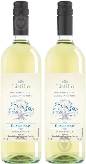 Вино Listillo Шардоне біле сухе 2х0,75л (спайка) 1,5 л - фото 1