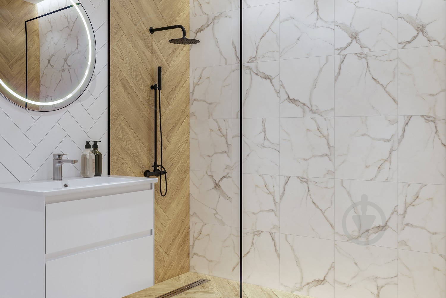 Плитка Monblan white matte carving MB0803 40x40 см (2 сорт) - фото 4