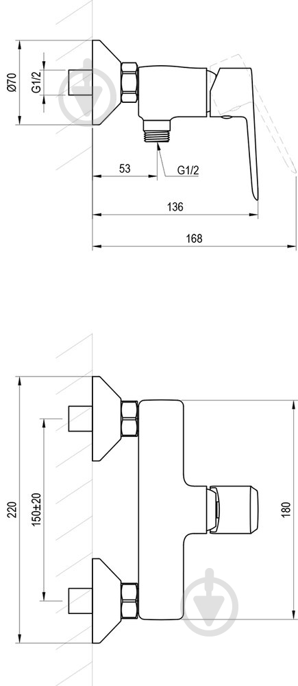 Смеситель для душа Ravak LF 032.00CR - фото 2