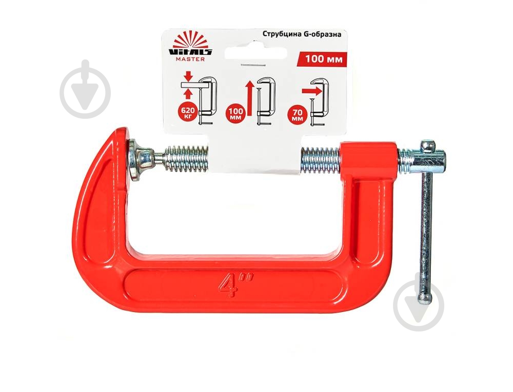Струбцина Vitals G-подобная Master 100 мм 178570 - фото 1 Струбцина Vitals G-подобная Master 100 мм 178570 - фото 1
