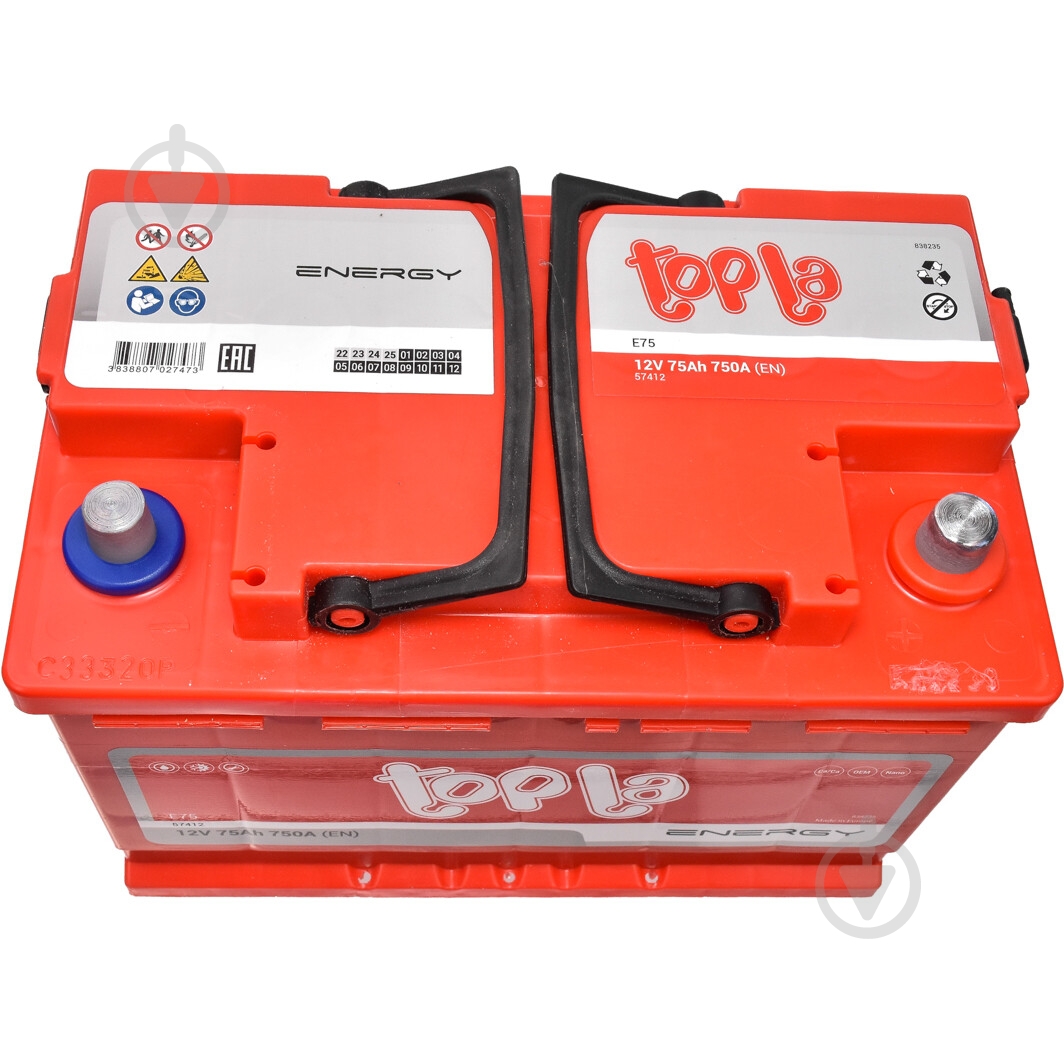 ᐉ Аккумулятор автомобильный Topla Energy 75Ah 750A 12V 108075 ...