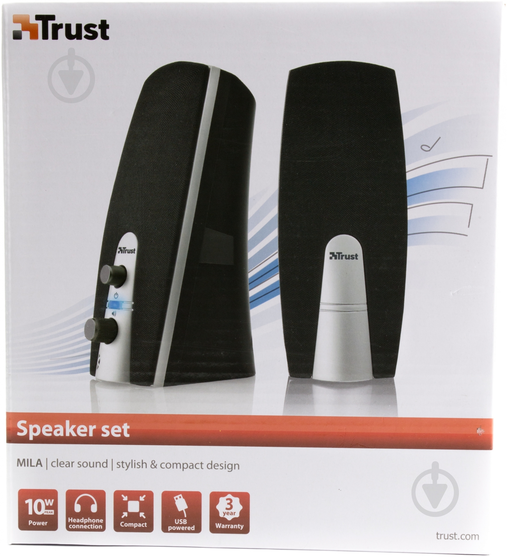 Акустична система Trust Mila USB 2.0 black/silver - фото 5