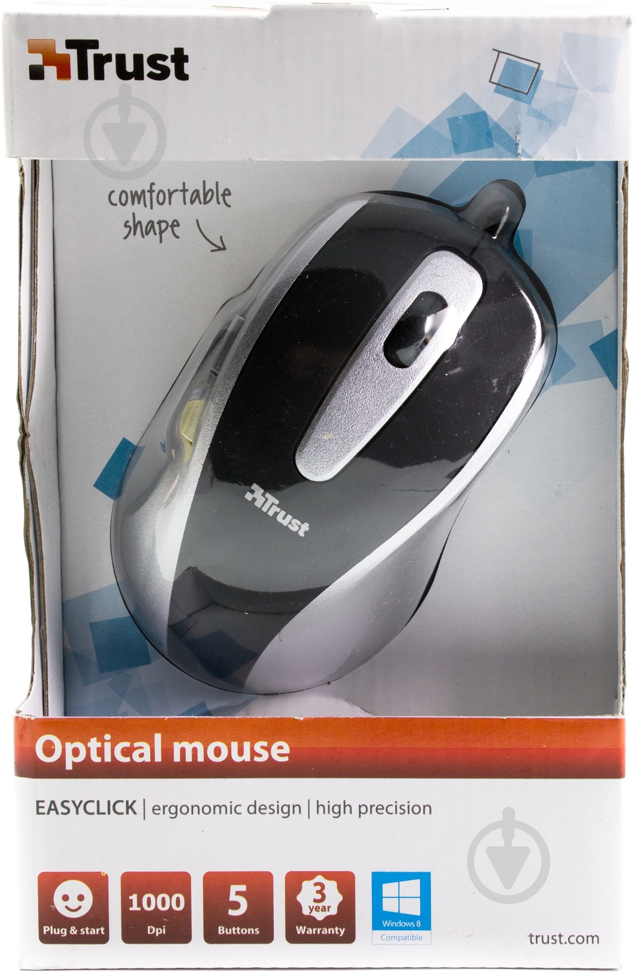 Мышь Trust EasyClick Mouse (16535) black/grey (16535) - фото 3