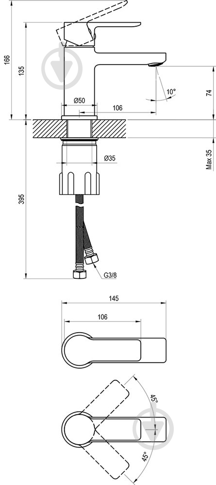 Смеситель для биде Ravak SL 012.00CR - фото 2