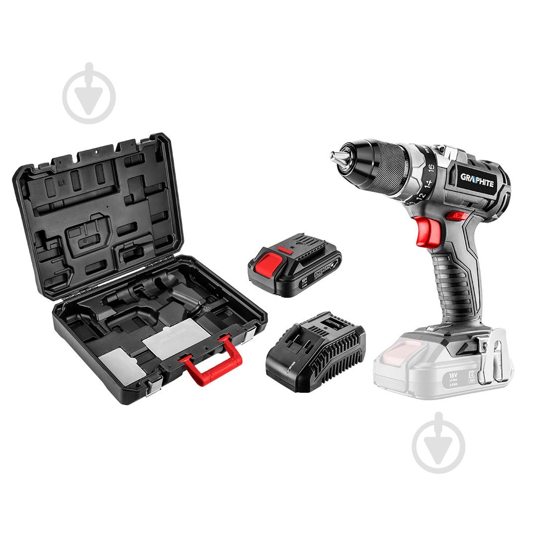 Шуруповерт аккумуляторный GRAPHITE 58G019-SET1 - фото 1 Шуруповерт аккумуляторный GRAPHITE 58G019-SET1 - фото 1