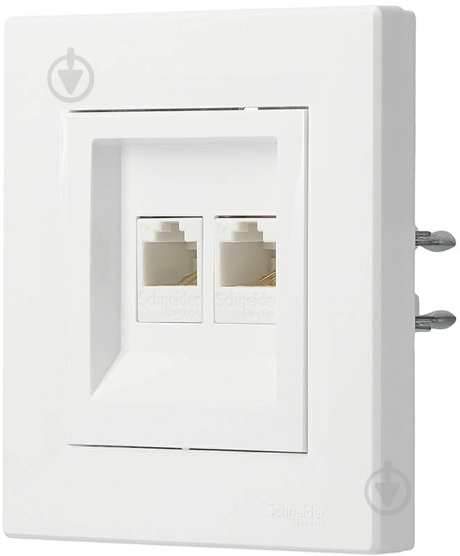 Розетка комп’ютерна подвійна Schneider Electric Asfora RJ45+RJ45 білий - фото 2 Розетка комп’ютерна подвійна Schneider Electric Asfora RJ45+RJ45 білий - фото 2