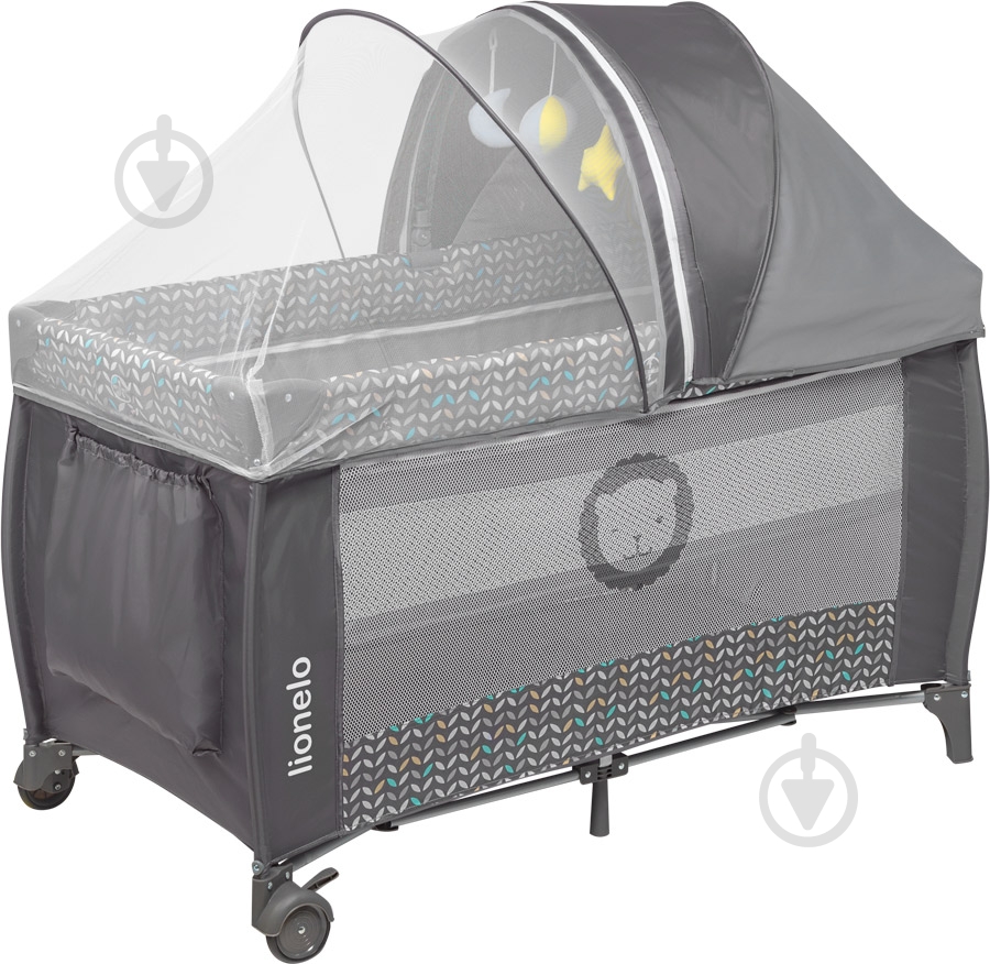 Манеж-кровать Lionelo Sven Plus grey scandi LO-SVEN PLUS GREY SCANDI - фото 2