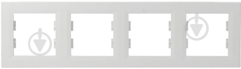 Рамка четырехместная Schneider Electric Asfora горизонтальная белый EPH5800421 - фото 1