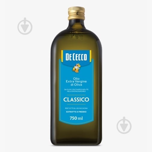 Олія оливкова De Cecco Extra Vergine Classico 12 шт/ящ 750 мл - фото 1 Олія оливкова De Cecco Extra Vergine Classico 12 шт/ящ 750 мл - фото 1