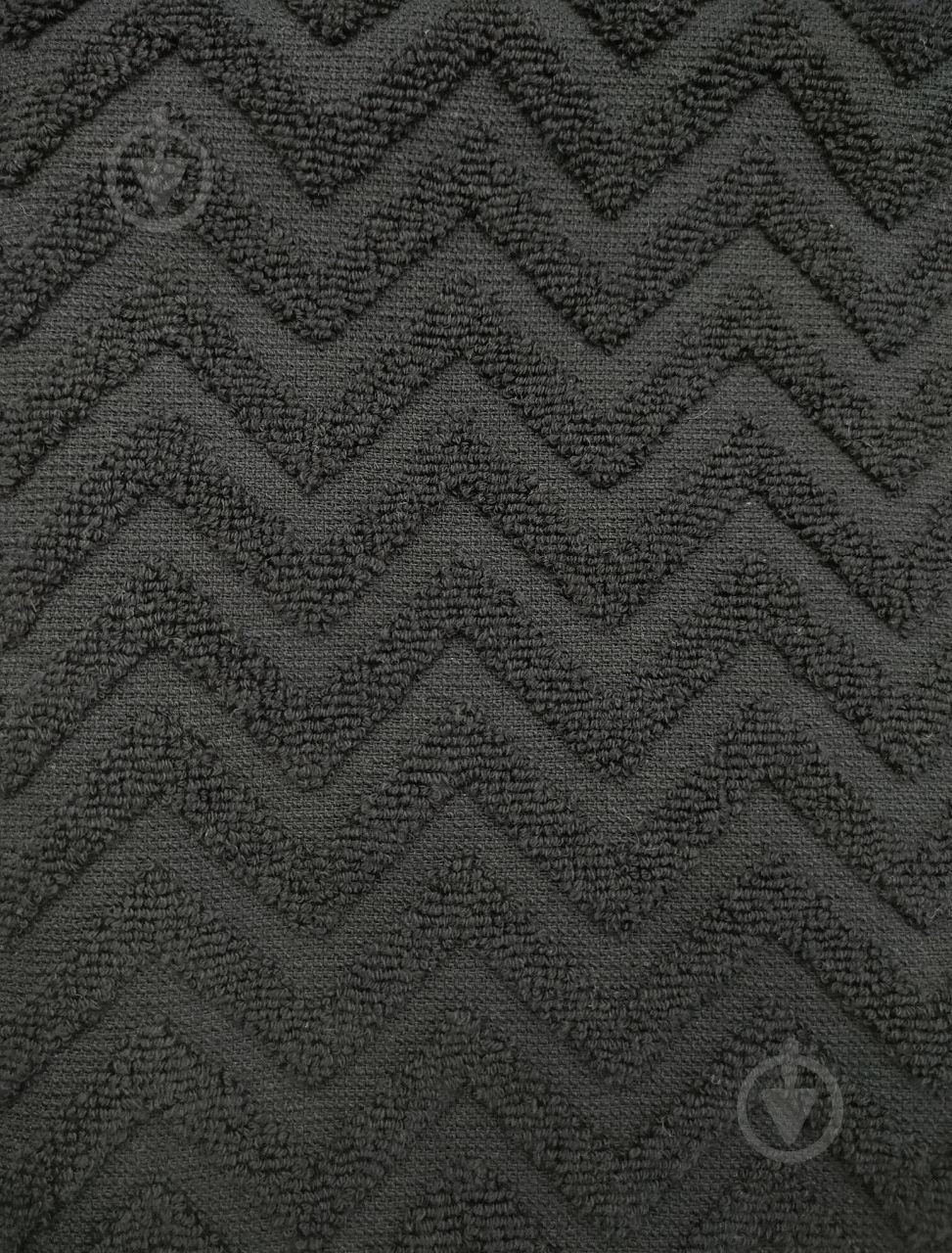 Рушник махровий Зигзаги 30x70 см чорний Simi - фото 3