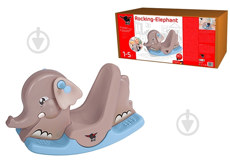 Качалка-каталка Big Слоненок 56787 - фото 1