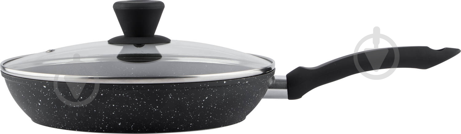 Сковорода з кришкою Gusto GT-2307-28 Galaxy 28x5 cм - фото 1
