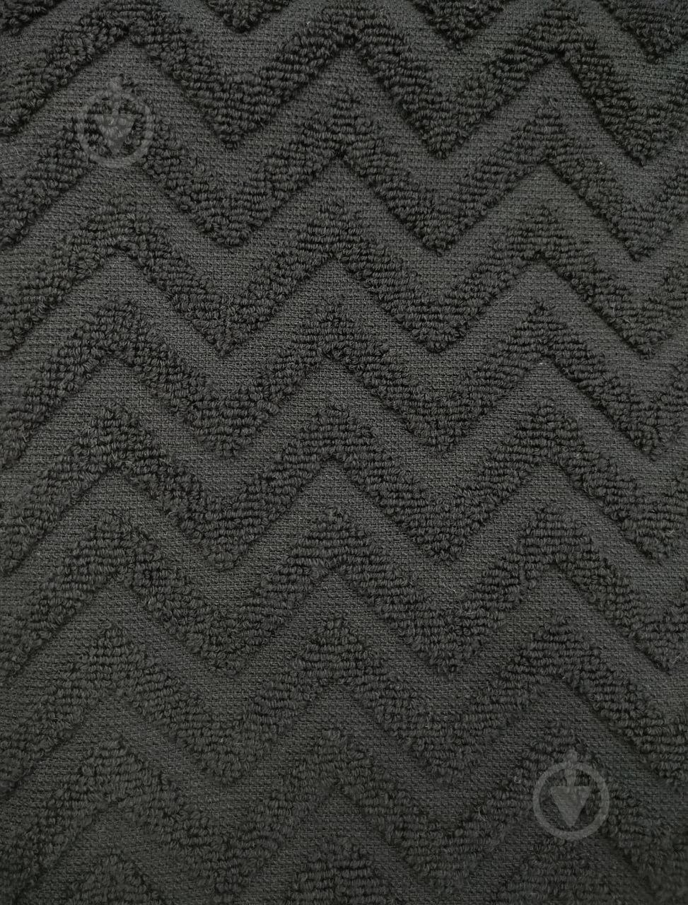 Полотенце махровое Зигзаги 100x150 см черный Simi - фото 2