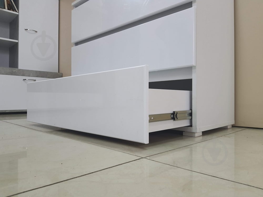 Комод Луч Андора-3 нимфея альба/белый глянец/белый глянец - фото 4