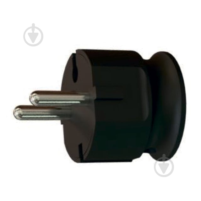 Електровилка кутова Neomax без заземлення 250В 16А IP20 пластик чорний - фото 1